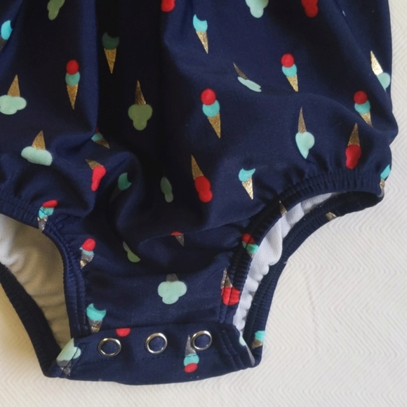 target ice cream print bubble one piece swimsuit 3-6 months baby girl - Picture 2 of 6